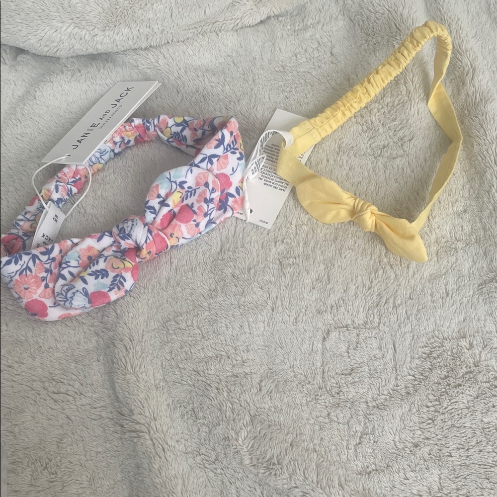 Janie and Jack Floral and Yellow Hair Accessories